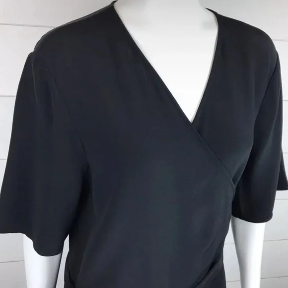 Eileen Fisher Womens Tencel Wrap Career Dress Size 14 Knee Length EUC - Picture 4 of 12